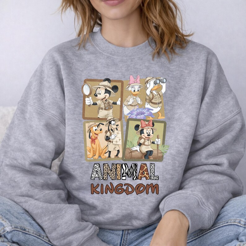 Safari Mickey Minnie Hoodies,Disney Family Trip Sweatshirts,Animal Kingdom Hooded Sweater,Disney Safari Hoodies,Disney World Family Outfits image 8
