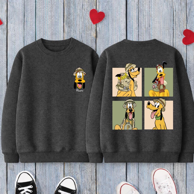 Pluto Safari Hoodie,Disney Animal Kingdom Sweatshirt,Safari Squad Hooded Sweater,Pluto Explorer,Disney Family Trip Hoodie,Disney World 2026 image 6