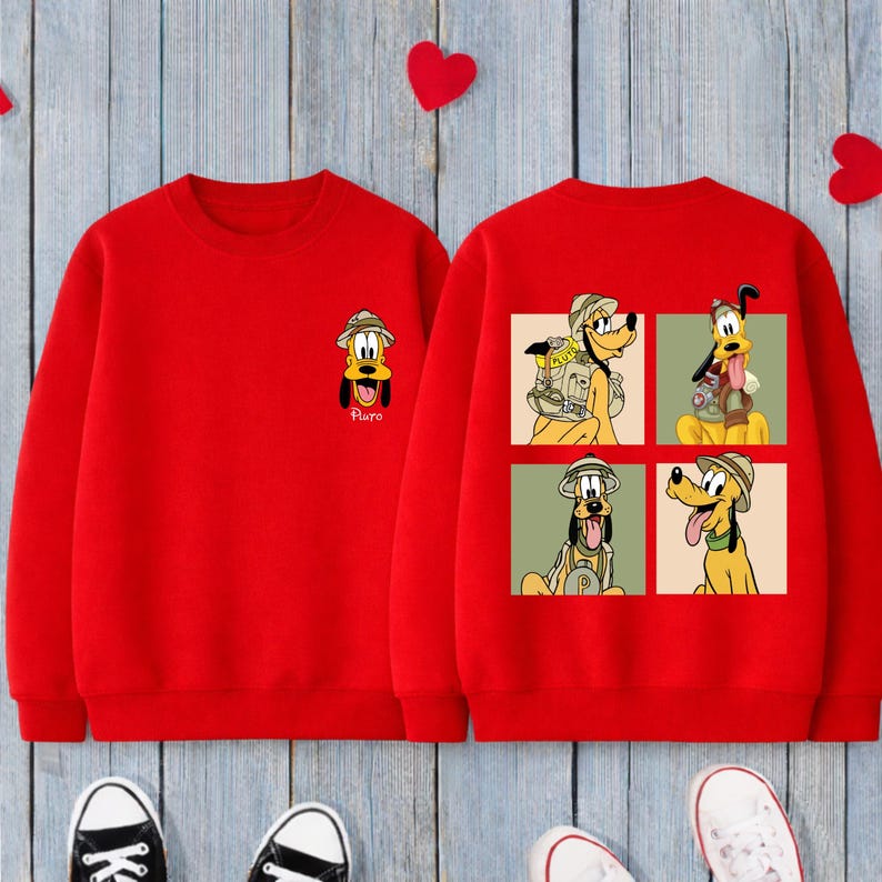 Pluto Safari Hoodie,Disney Animal Kingdom Sweatshirt,Safari Squad Hooded Sweater,Pluto Explorer,Disney Family Trip Hoodie,Disney World 2026 image 10