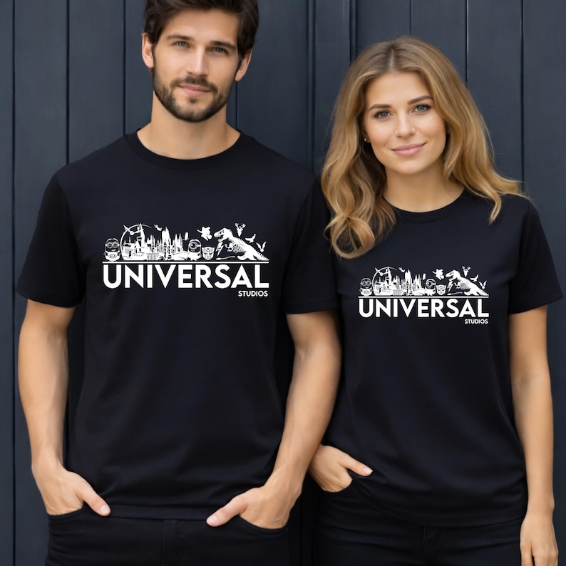Camisetas de Universal Studios, camisetas para vacaciones familiares en Universal Orlando, conjuntos para viajes a parques temáticos de películas, ropa para vacaciones en grupo, camisetas para parques temáticos. imagen 3