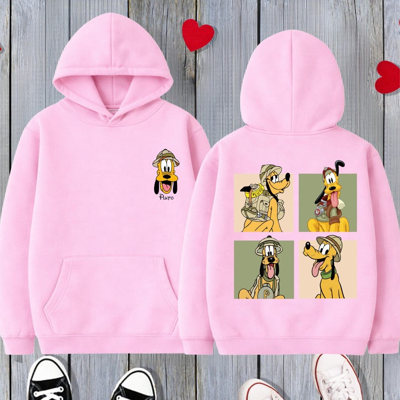Pluto Safari Hoodie,Disney Animal Kingdom Sweatshirt,Safari Squad Hooded Sweater,Pluto Explorer,Disney Family Trip Hoodie,Disney World 2026 image 7