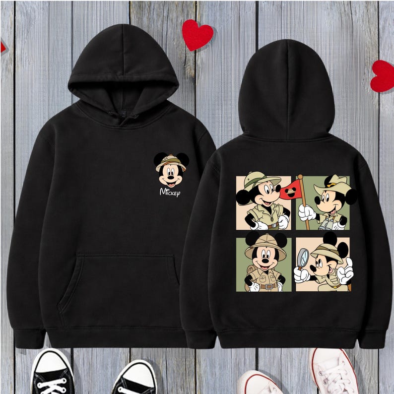 Safari Mickey Sweatshirts,Disney Family Vacation Hoodie,Animal Kingdom Trip Sweatshirt,Custom Disney Safari Sweatshirt,Mickey Mouse Explorer image 9