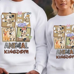 Safari Mickey Minnie Hoodies,Disney Family Trip Sweatshirts,Animal Kingdom Hooded Sweater,Disney Safari Hoodies,Disney World Family Outfits image 2