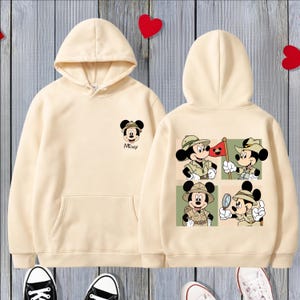 Safari Mickey Sweatshirts,Disney Family Vacation Hoodie,Animal Kingdom Trip Sweatshirt,Custom Disney Safari Sweatshirt,Mickey Mouse Explorer image 1