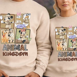 Safari Mickey Minnie Hoodies,Disney Family Trip Sweatshirts,Animal Kingdom Hooded Sweater,Disney Safari Hoodies,Disney World Family Outfits image 1
