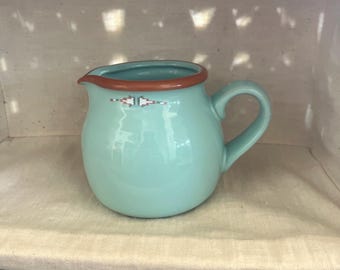 Jarra para crema de gres Noritake Boulder Ridge vintage - Diseño azteca del suroeste n.° 8674