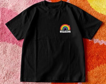 Koszulka Pride | Koszulka z grafiką Orlando Rainbow na znak wsparcia LGBTQIA