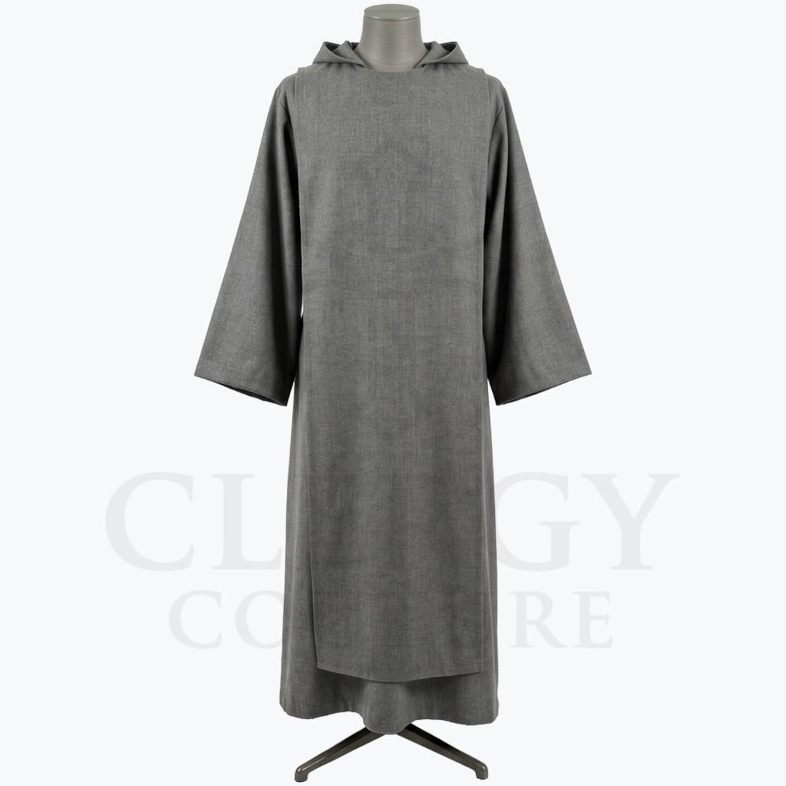 Scapular Robe Grey Cotton Monk Habit With Scapular and Hood Benedictine Religious ...