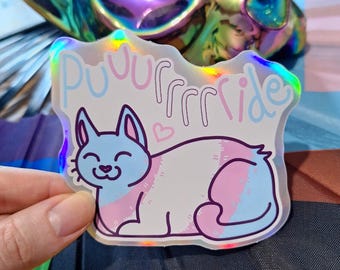 トランスプライド猫ステッカー