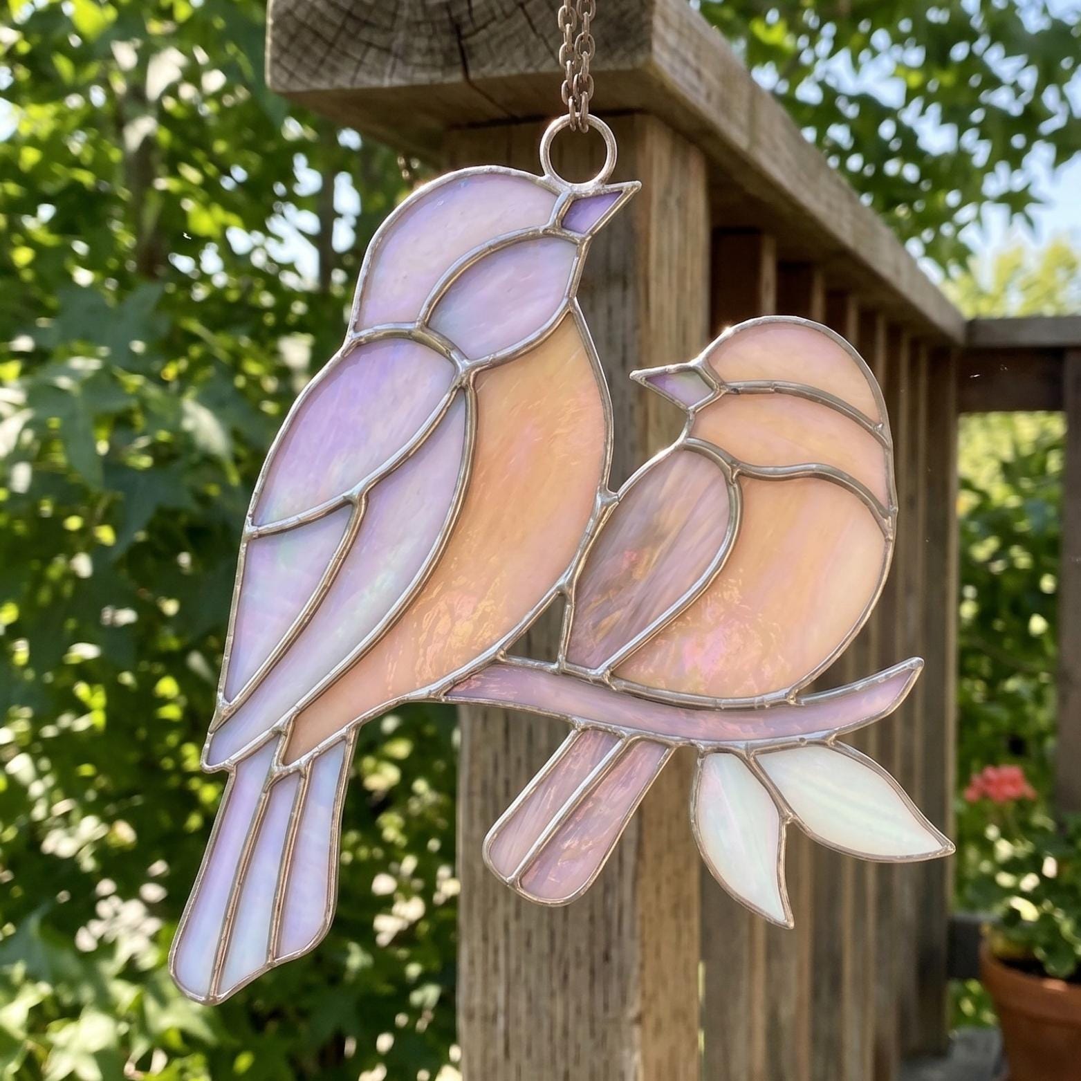 Glass Lovebirds - Etsy