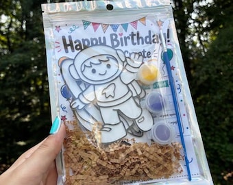 Paint Your Own Craft Kit | Birthday Party Favor, Kids DIY Coloring Activity (PLA)