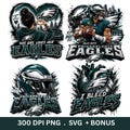 4 Philadelphia Eagles Game Day PNG SVG Bundle, NFL Mascot Sublimation Design(Digital Download)