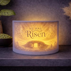 Er ist Ostern Display | Christian Resurrection Light Panel, LED inklusive