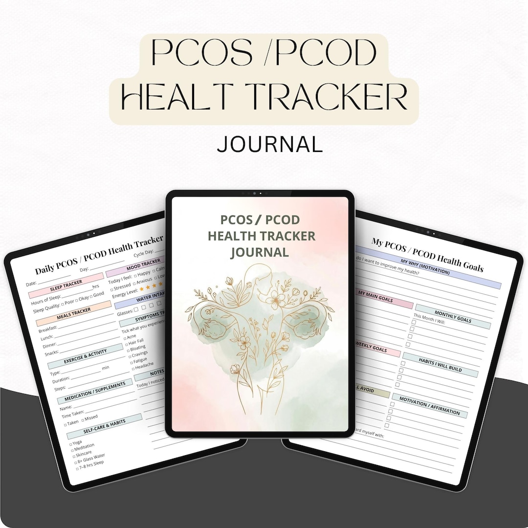 PCOS Health Tracker Journal, Wellness, Sleep, Habit, Medical Log ...