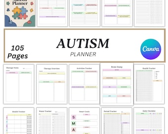 Autism Planner and Care Binder, Neurodivergent Support Worksheets (Printable PDF)