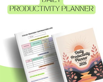 Daily Productivity Planner with Habit Tracker, Goal Setting Workbook