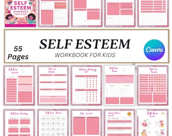 Self Esteem Workbook for Kids, Confidence Mental Health Printables (PDF Download)