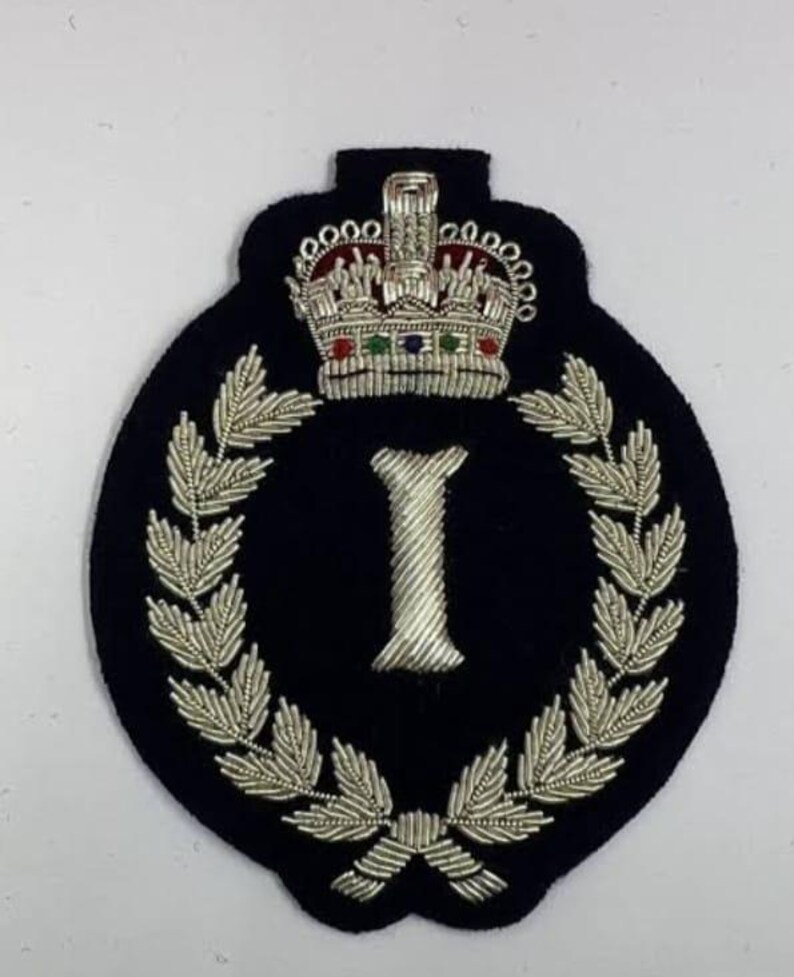 Sample Crown Design Custom Orders Handmade Embroidery Bullion Wire Badges | Premium Quality ...
