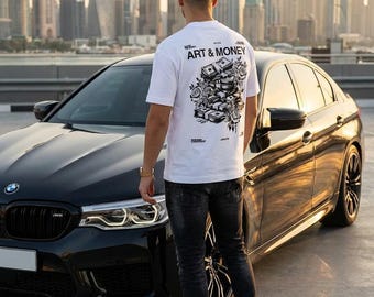 Art & Money Graphic T-Shirt | Unisex Streetwear White T-Shirt | Cotton T-Shirt | Art and Money | Urban Style