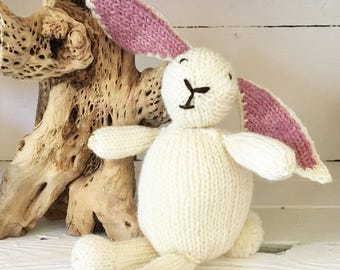 Handknit Stuffed Bunny