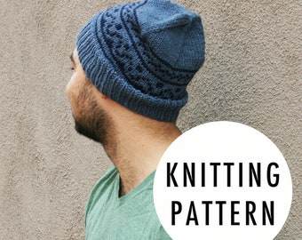 Knitting Pattern: Taiga Colorwork Beanie Hat Toque