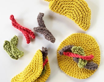 Crochet Taco Party Play Food Set