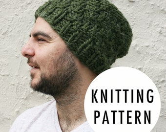 Knitting Pattern: Silicate Reversible Chunky Knit Hat Beanie Toque