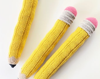 Giant Knit & Stuffed Pencil Toy