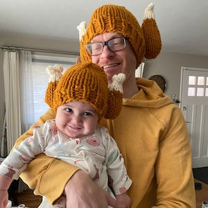 Gorro de punto con forma de pata de pavo - Disfraz familiar para la carrera de Acción de Gracias, todas las tallas