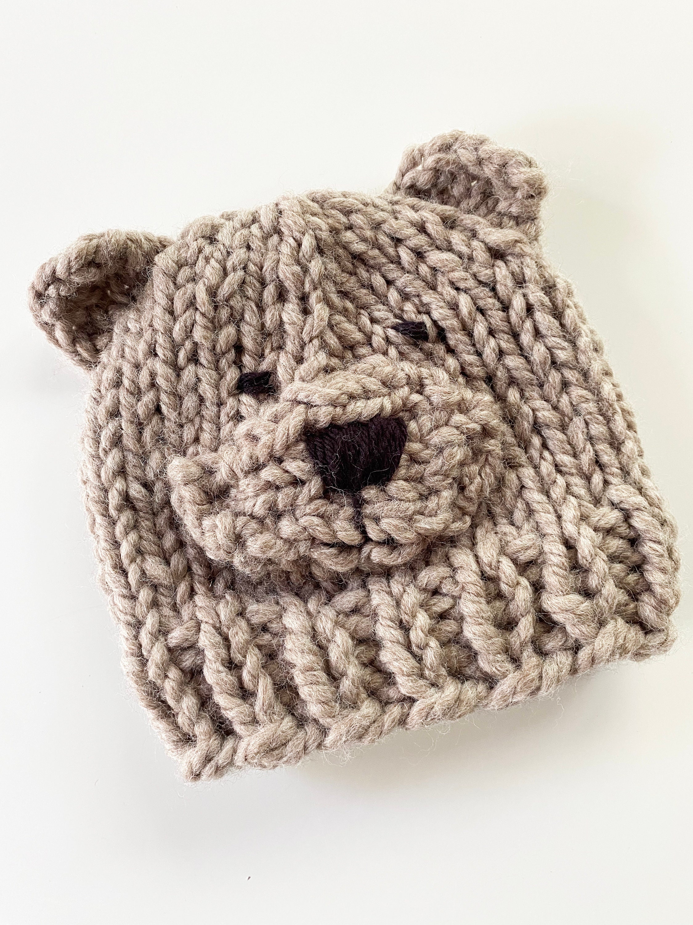 Knit Teddy Bear Hat for Newborn and Baby - Etsy