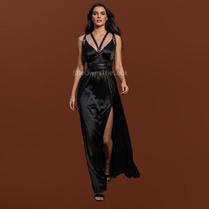 keyhole front maxi dress Keyhole Front and Back Detailed Velvet Long Dress NAVY
