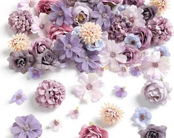 Juego de 20 margaritas artificiales de seda de 4 cm para manualidades, coronas, decoración de bodas, mesas, habitaciones, flores falsas.