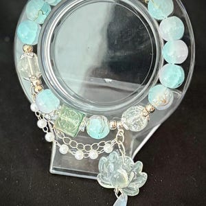 Celestial Beaded Charm Bracelet Stack – Moon Stars Lotus Handmade Boho Kawaii Jewelry