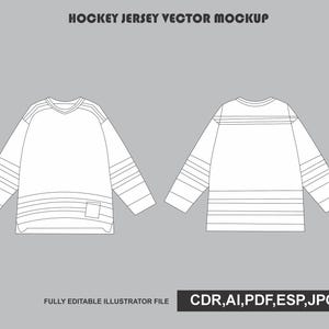 Streetwear Tech Pack, Oversized Jersey Vector Template With Front And Back Views