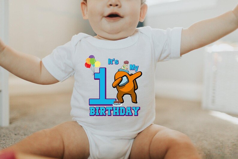 Among Us Birthday Shirt, Crewmate Game Family Tee, Kids Gaming Apparel image 2
