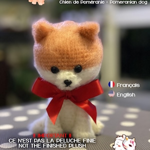 Patrón de crochet FR-US - Amigurumi Boo El mini perro Pomerania