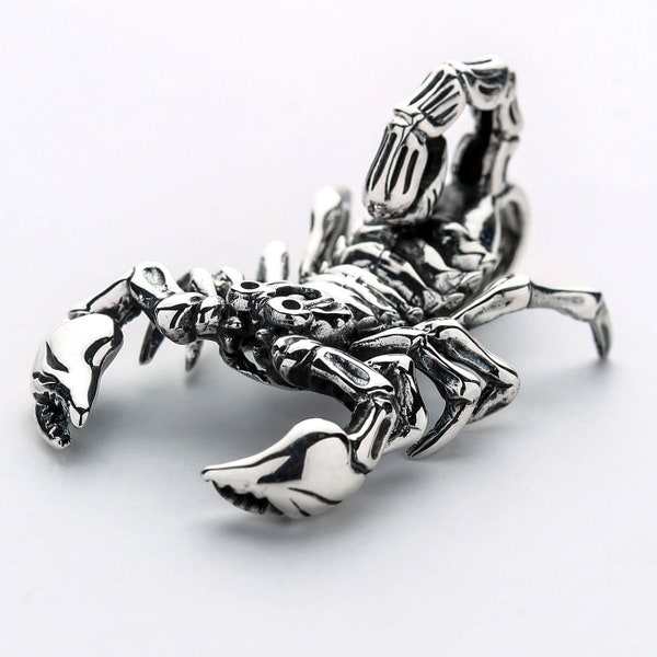 Skorpion Anhänger, Sterling Silber Tier Anhänger, Silber Anhänger Charm von SterlingMalee