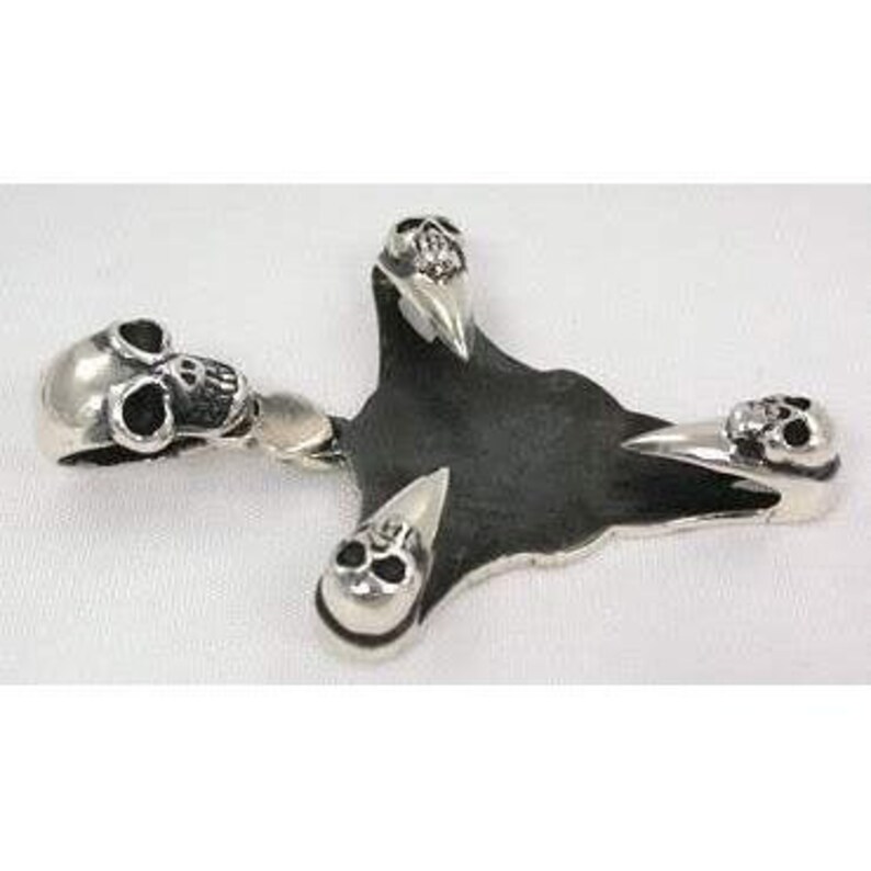 Silver Skull Guitar Pick Holder Mens Pendant Etsy