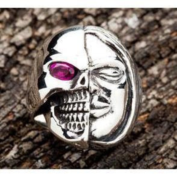 Two Face Skull Devil Ring - Etsy