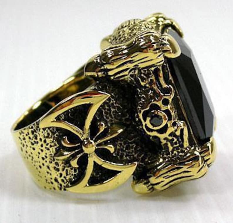 Men's Brass Ring Gothic Ring Dragon Claw Ring Men's Etsy