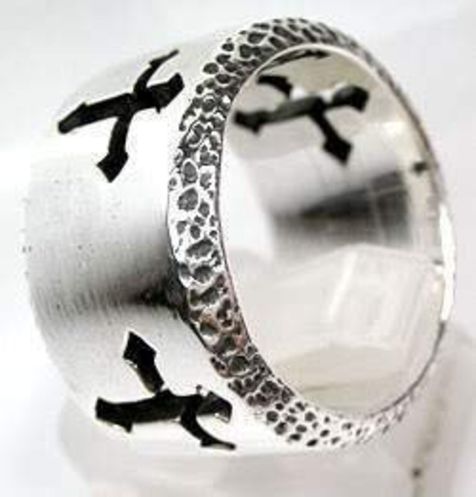 Silver Cross Ring Cross Men's Ring Sterling Silver Band Etsy