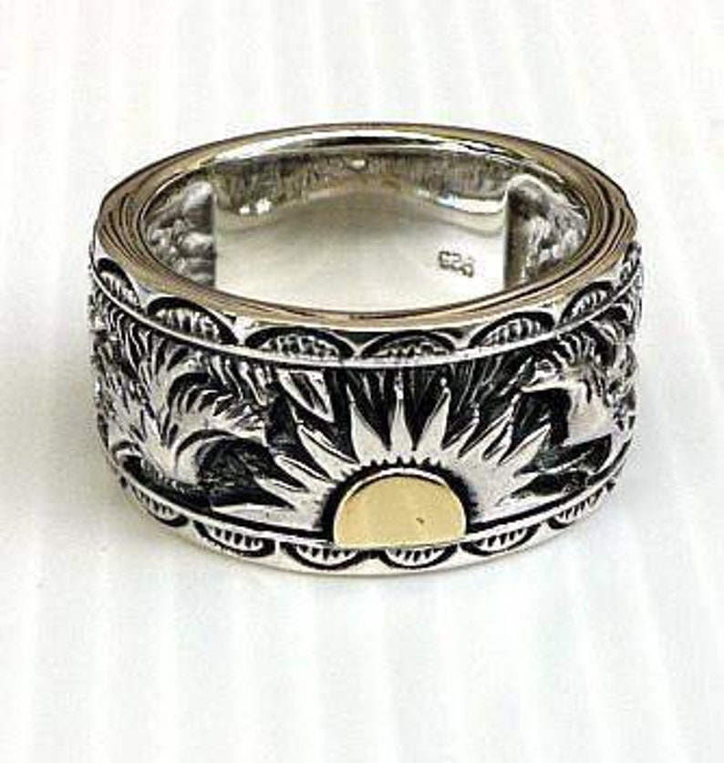 Silver Indian Ring 925 Sterling Silver Band Ring Men's Etsy