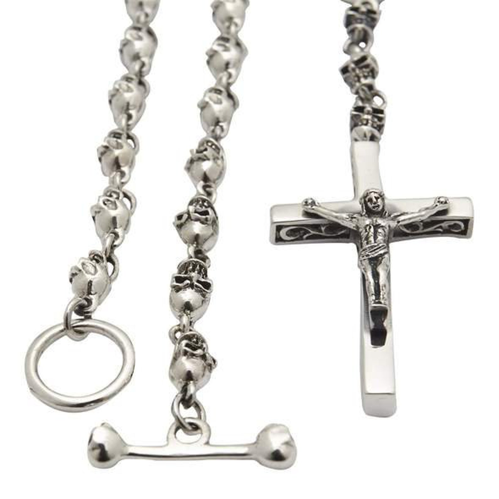Collar De Calavera Gótico Para Hombre - Colgante Ojo Demoníaco, Cadena 70 Cm, Aleación Vintage
