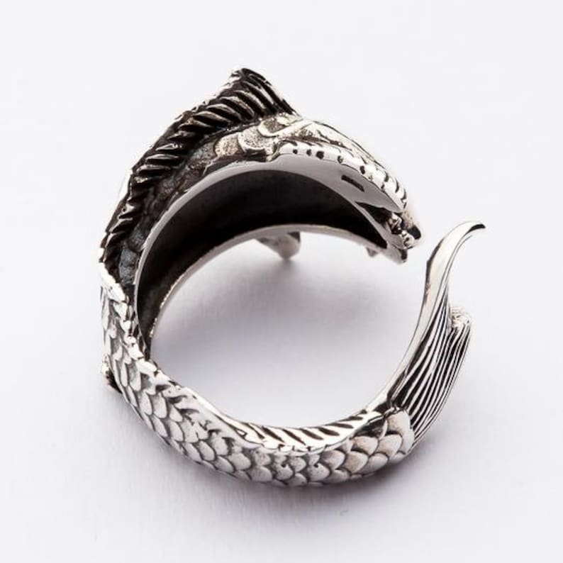 Silver Koi Ring Koi Tattoo Fish Ring Carp Ring Fish Ring - Etsy