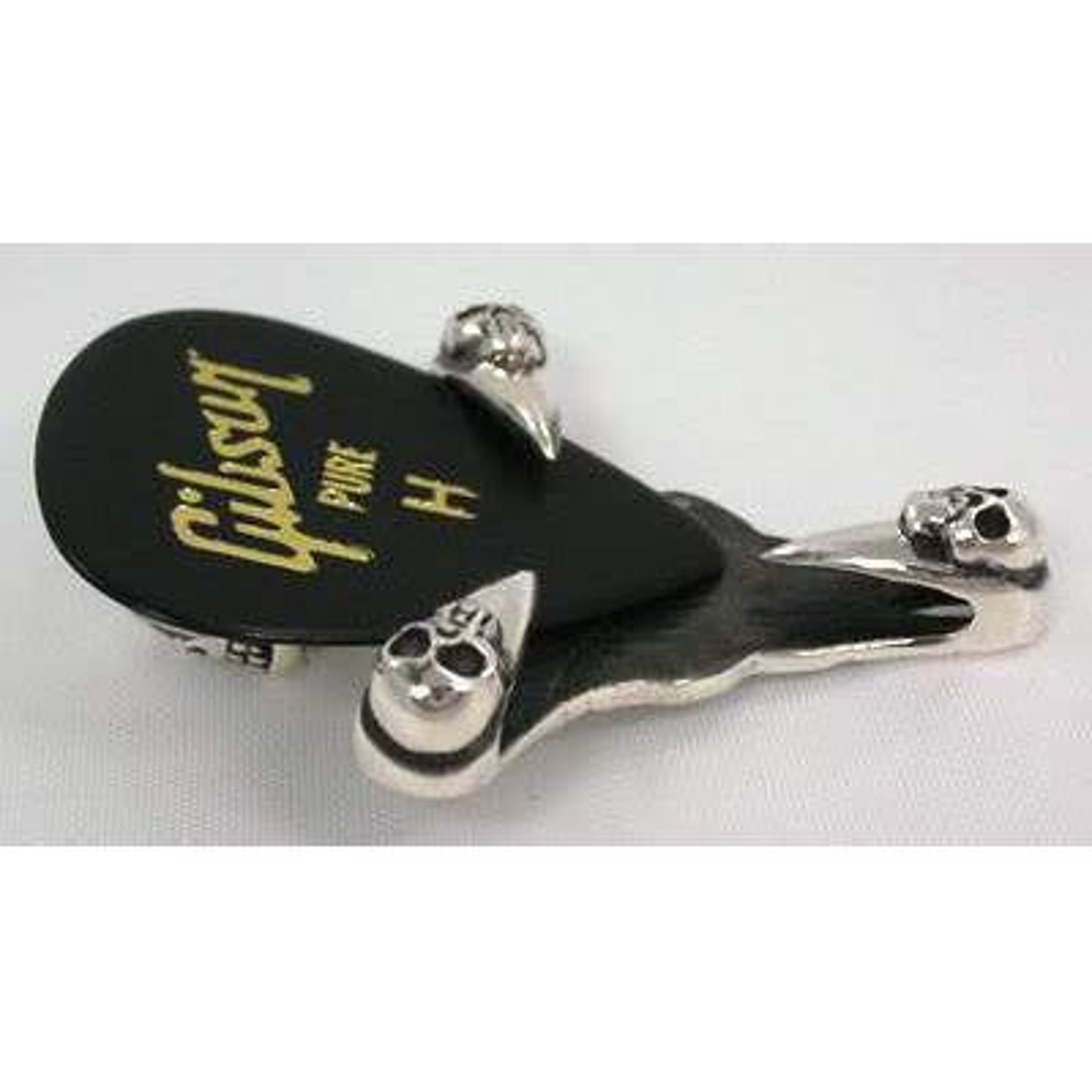 Silver Skull Guitar Pick Holder Mens Pendant Etsy