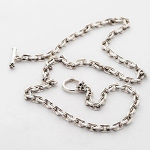 Skull Chain Necklace, Curb 925 Sterling Silver Necklace, Men's Chain ...