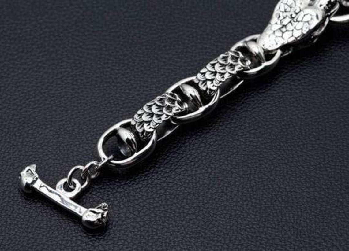 Sterling Silver Snake Bracelet Silver Men's Bracelet Etsy