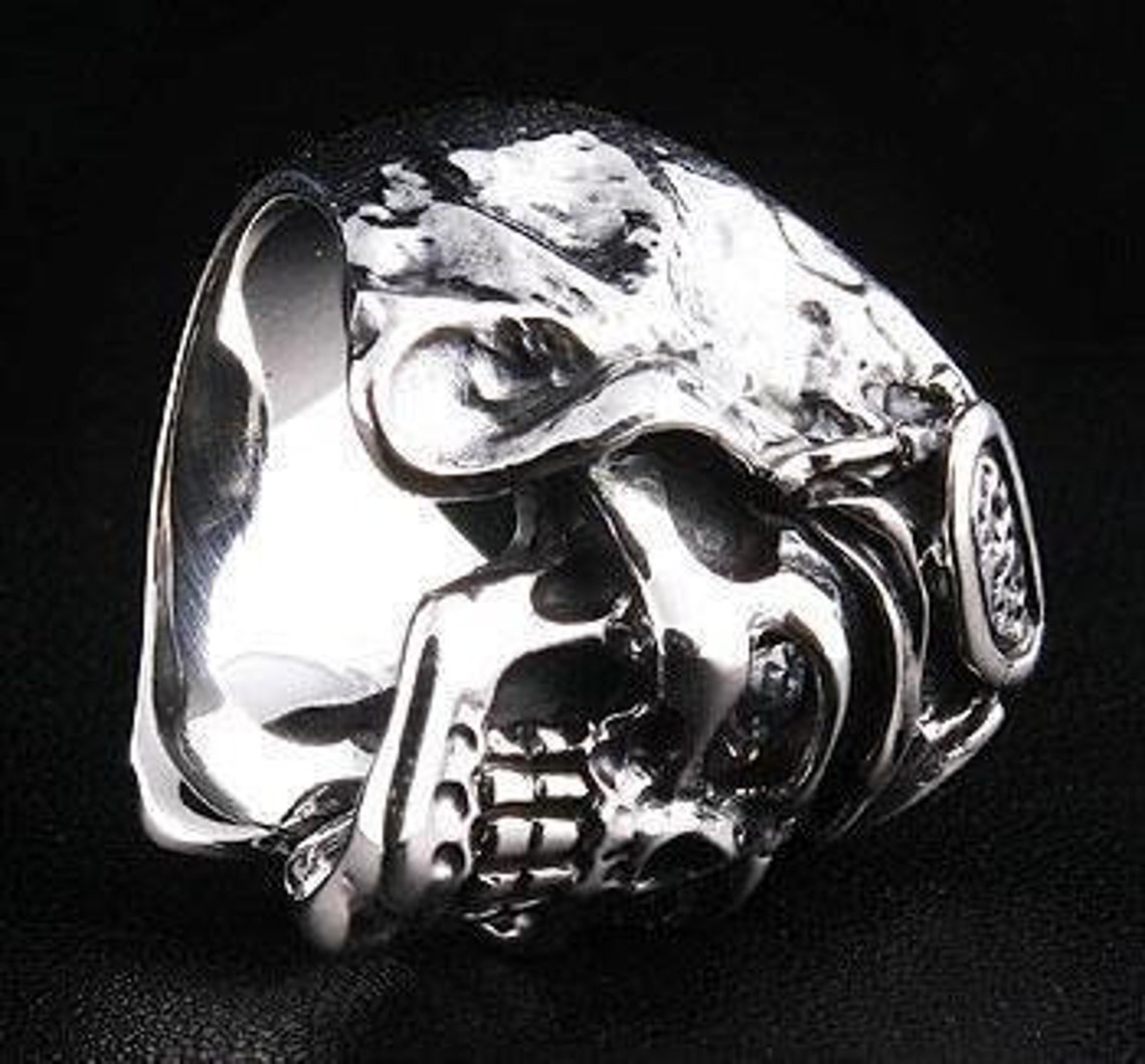 WW2 Axis Aviator Ring Pilot Skull Ring Diamond Men's Etsy