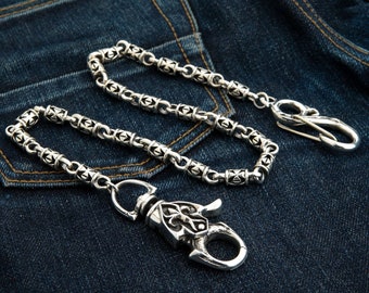 Wallet Chain, Sterling Silver Wallet Chain, Maltese Cross Wallet Chain, Men's Wallet Chain by Sterlingmalee - Etsy Wallet Chain, Sterling Silver Wallet Chain, Maltese Cross Wallet Chain, Men's Wallet Chain by Sterlingmalee - Etsy