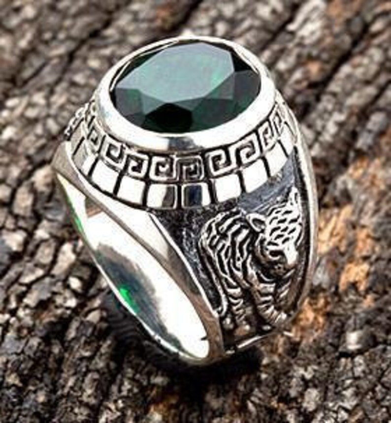 Anello Uomo Drago In Rame Color Argento: Anello Gotico Aperto Regolabile, Gioiello Punk Con Ali, Idea Regalo - 4